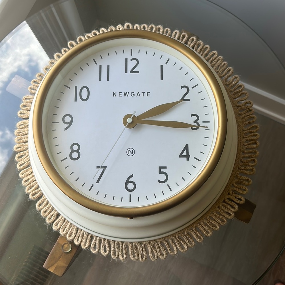 NEWGATE cream & gold wall clock
